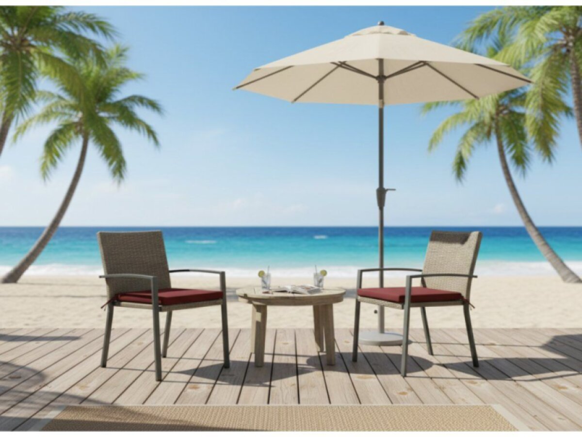 Zahradní podsedák na židli GARDEN color 12 vínová 40x40x4 cm Mybesthome