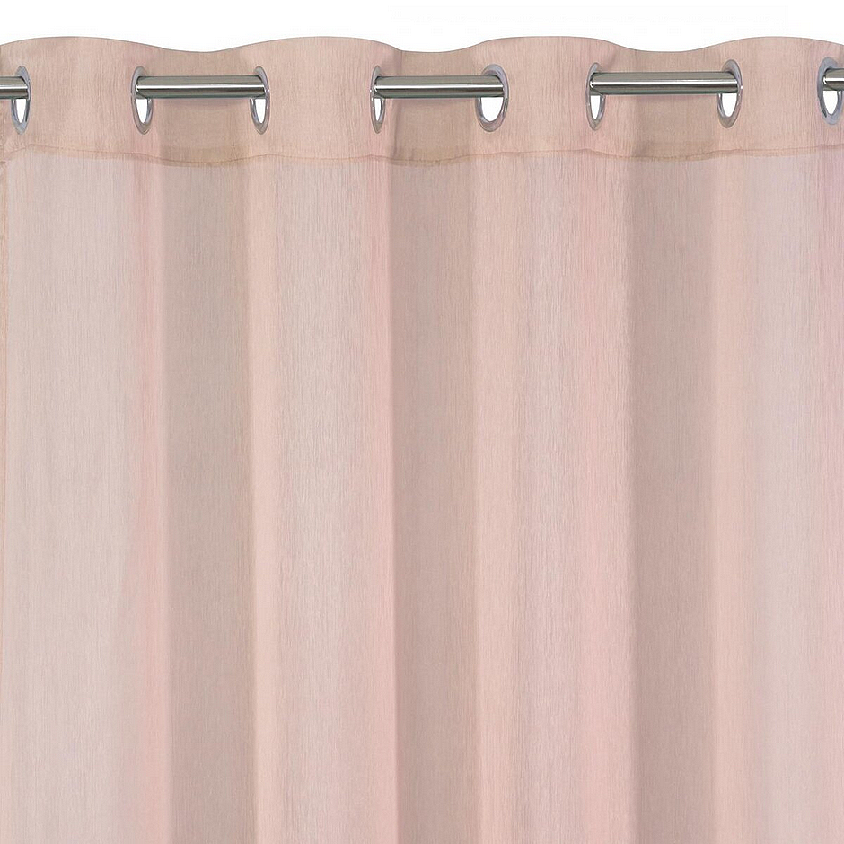 Dekorační dlouhá záclona s kroužky s jemnou stukturou STELLA 140x250 cm růžová (cena za 1 kus) MyBestHome