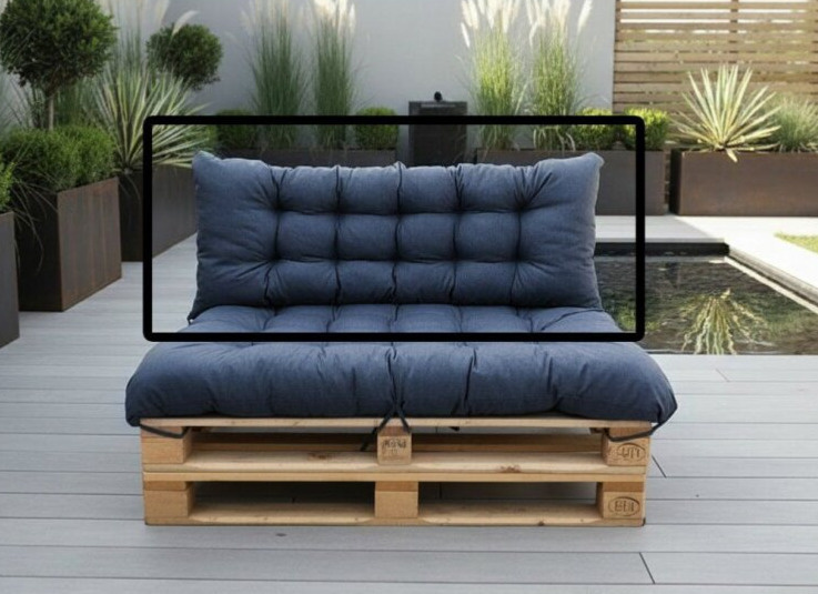 Paletová prošívaná opěrka DARIO 120x40 cm color 04 modrá MyBestHome