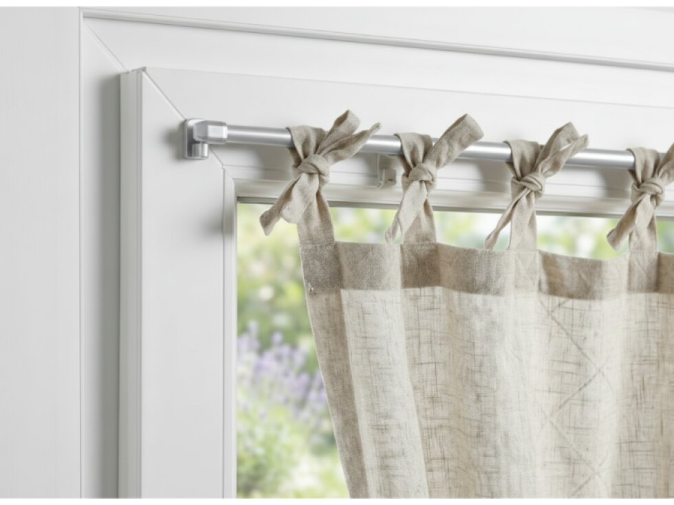 Vitrážová teleskopická samolepící tyč - vitrážka 40-60 cm, 60-80 cm VARIO MINI 2 kusy stříbrná Mybesthome