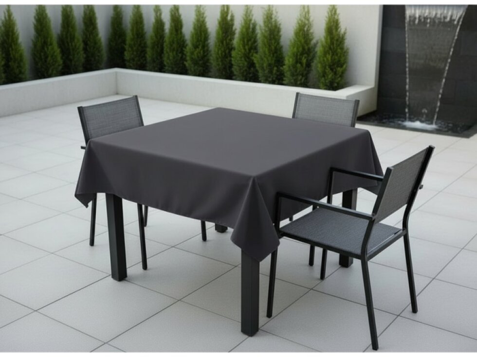 Venkovní čtvercový ubrus TERRA color 02 antracit, různé rozměry Mybesthome