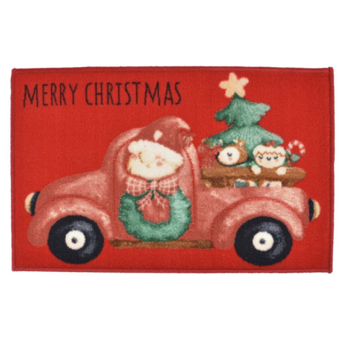 Vánoční rohožka - předložka TABA NATALE červená motiv IX. 50x80 cm Mybesthome