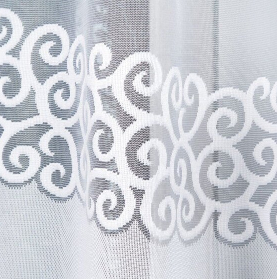 Dekorační oblouková krátká záclona na žabky DANIELA 130 bílá 300x130 cm MyBestHome