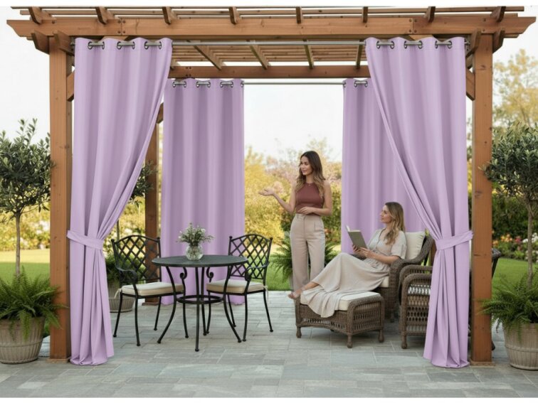 Venkovní zahradní závěs s kroužky MONTANA color 30 lila, různé rozměry MyBestHome