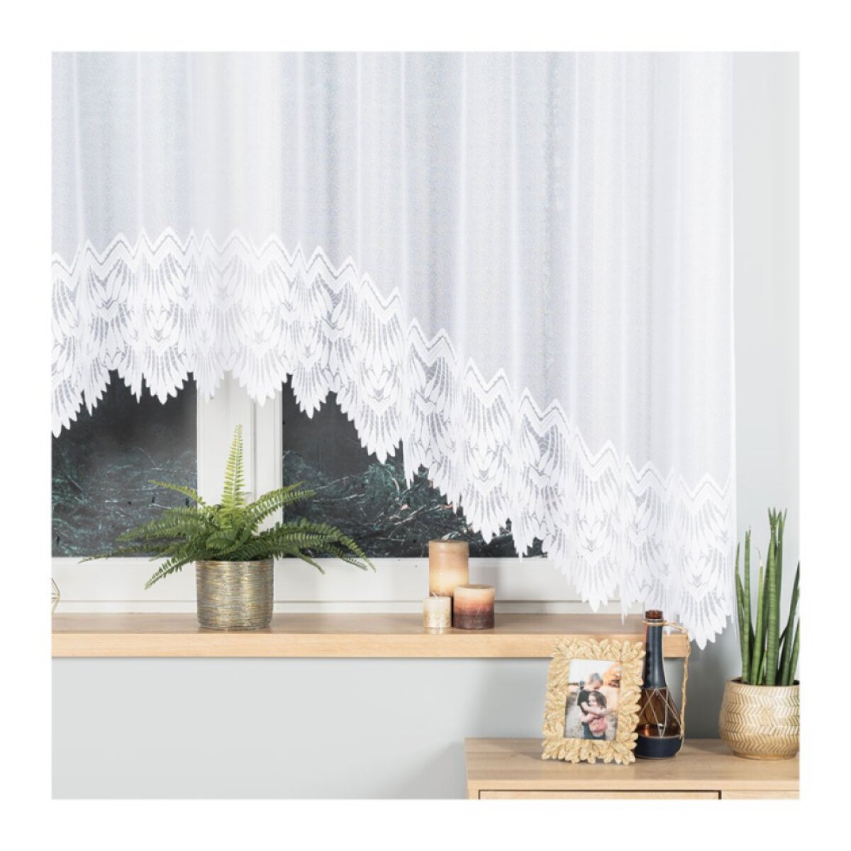 Dekorační oblouková krátká záclona na žabky FELICJA 350x160 cm MyBestHome