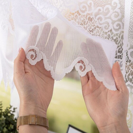 Dekorační oblouková dlouhá záclona na žabky MODESTA 180 bílá 300x180 cm MyBestHome