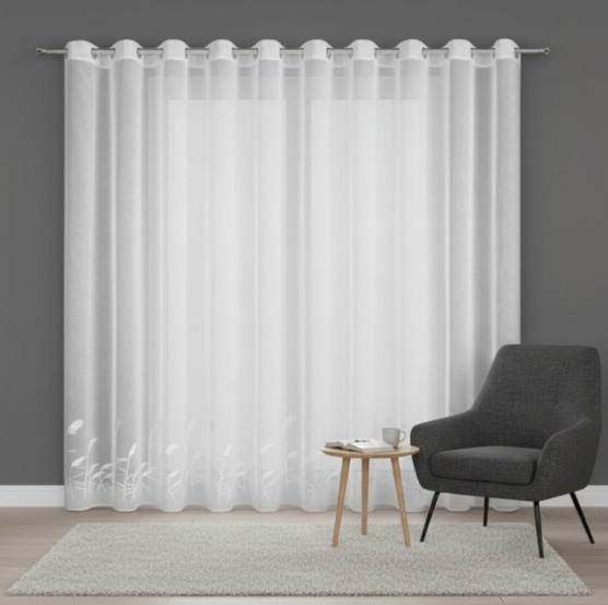 Dekorační vzorovaná záclona s kroužky SLIM 400x250 cm MyBestHome