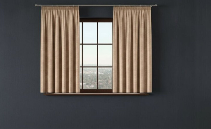 Dekorační krátký závěs s řasící páskou VALMI 140x160 cm color 001 béžová (cena za 1 kus) MyBestHome