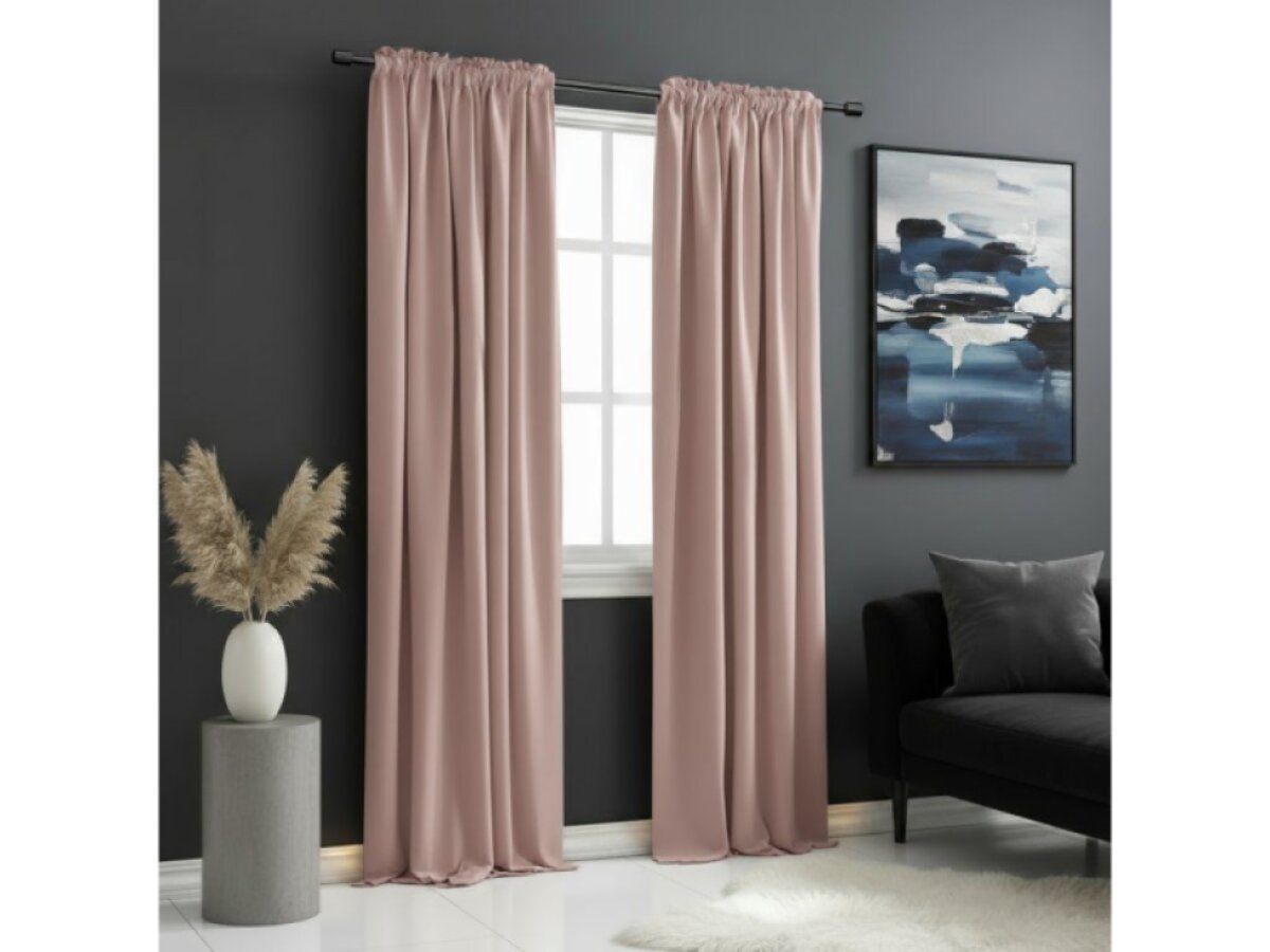 Dekorační závěs s řasící páskou zatemňující BLACKOUT 13 PREMIUM 135x250 cm růžová (cena za 1 kus) MyBestHome