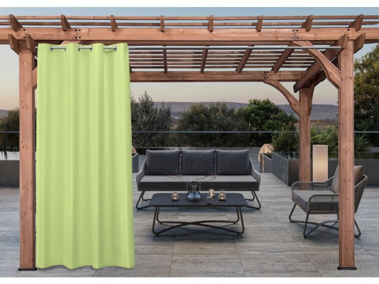 Venkovní zahradní závěs s kroužky MONTANA color 20 pistáciová, různé rozměry MyBestHome