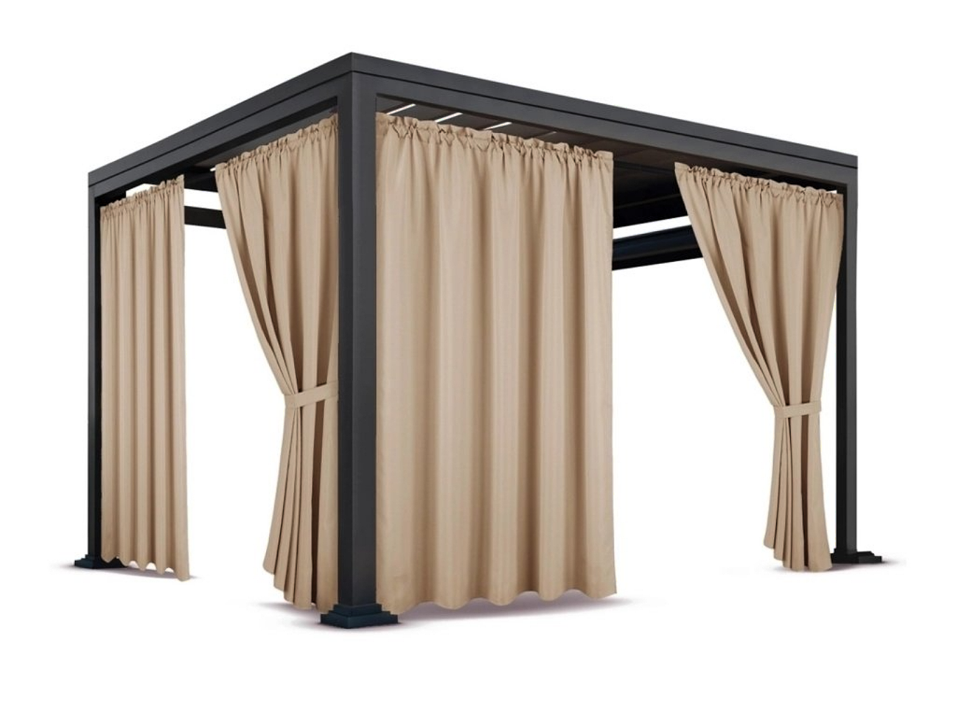 Venkovní zahradní závěs s tunýlkem BOGOTA béžová 07 různé rozměry MyBestHome