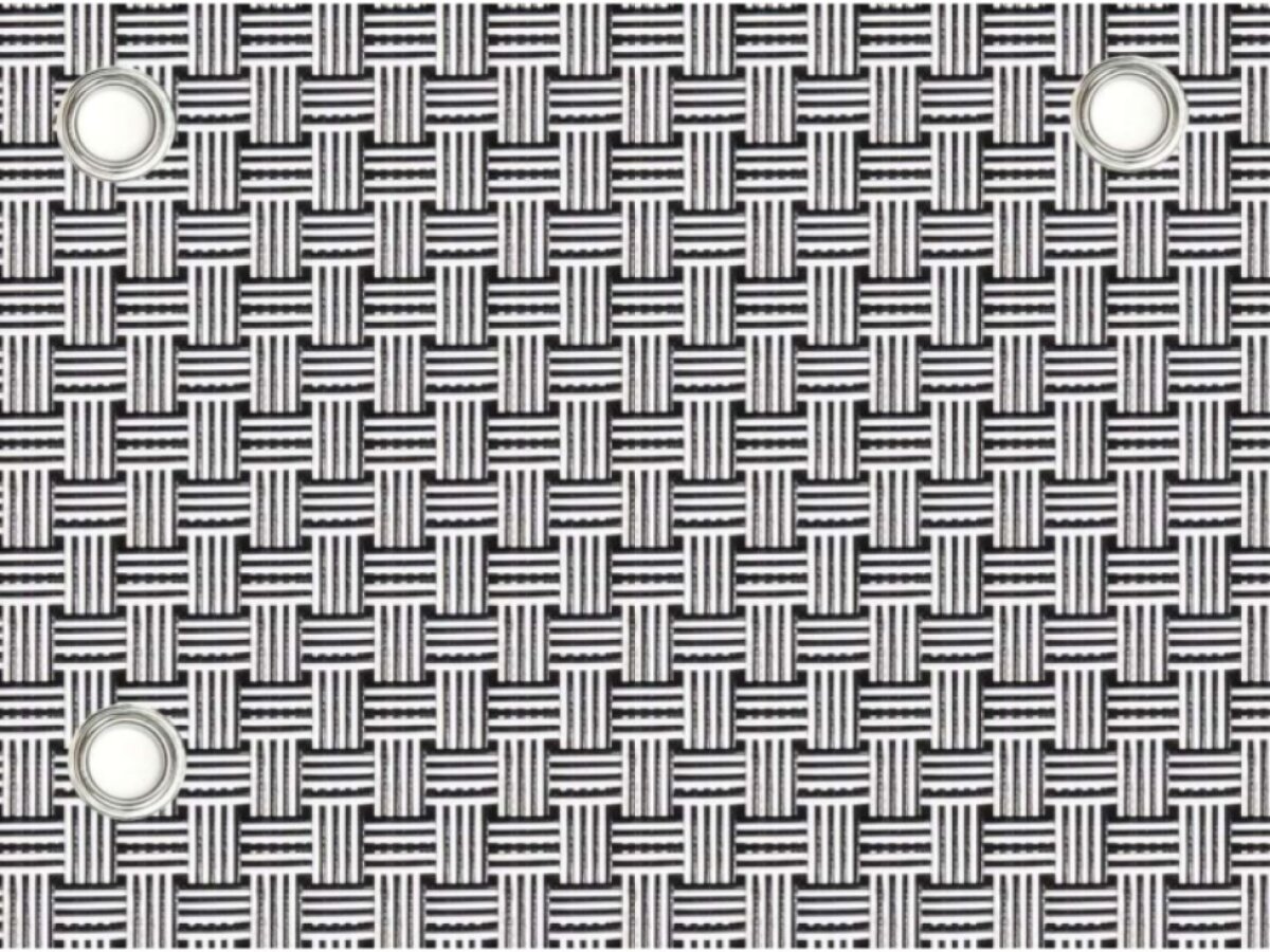 Balkonová ratanová zástěna s očky PORI výška 90 cm, 100 cm - cena za 1 běžný metr černá/bílá MyBestHome