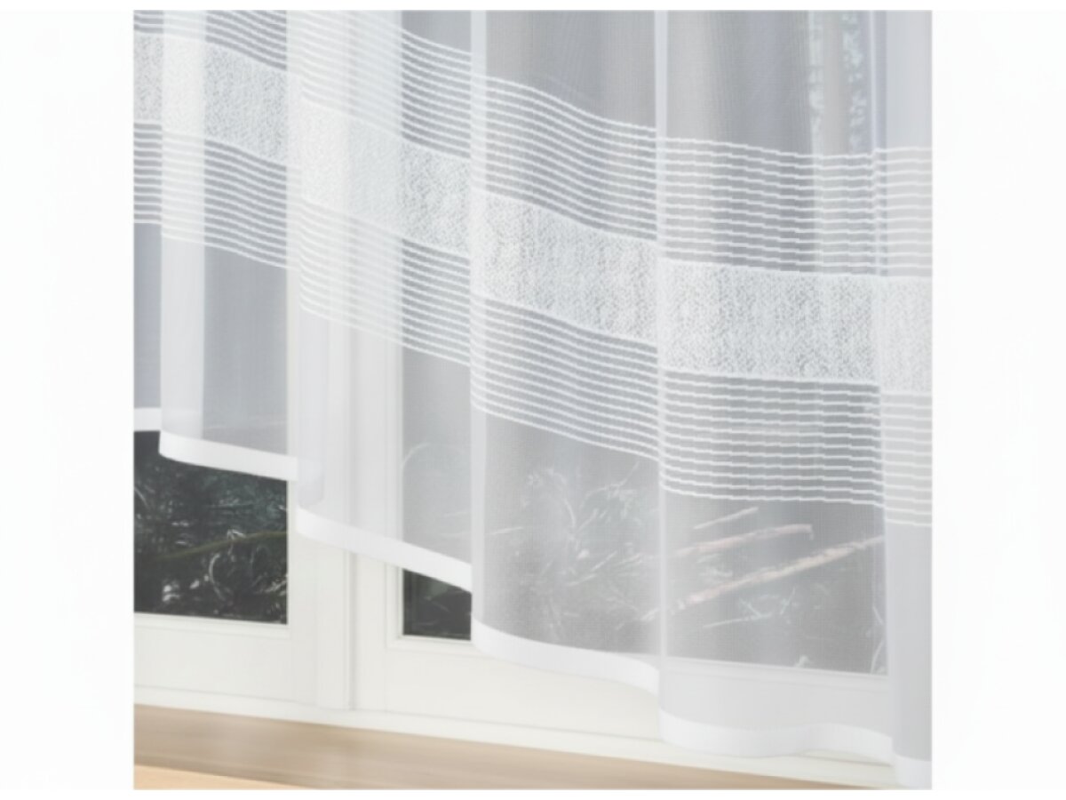 Dekorační oblouková krátká záclona na žabky KLAUDYNA 160 bílá 300x160 cm MyBestHome