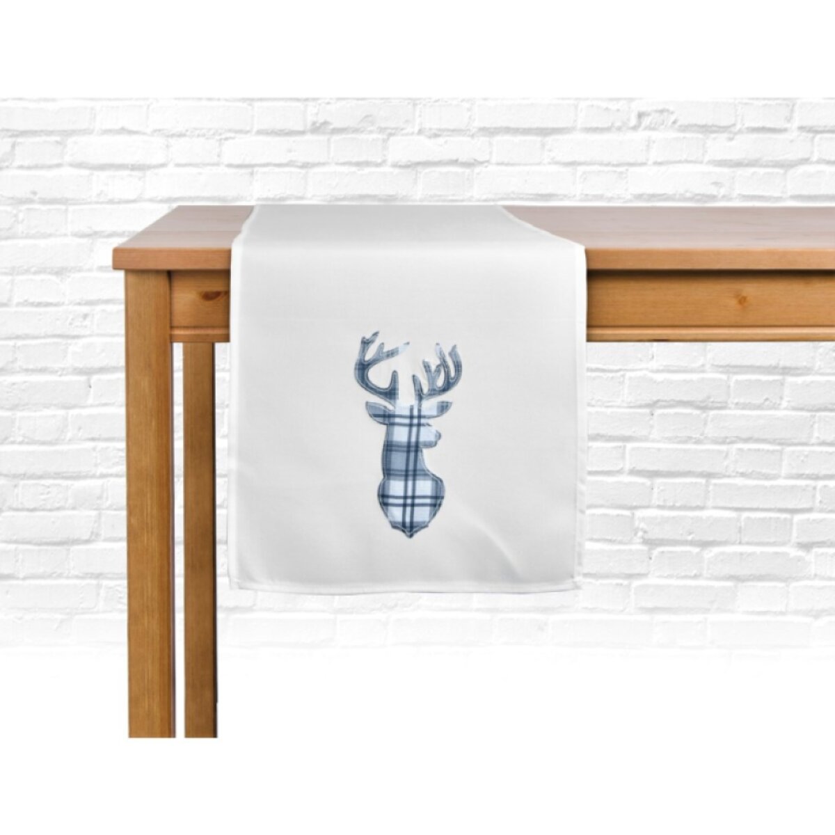 Vánoční běhoun na stůl CHRISTMAS DEER bílá 35x175 cm