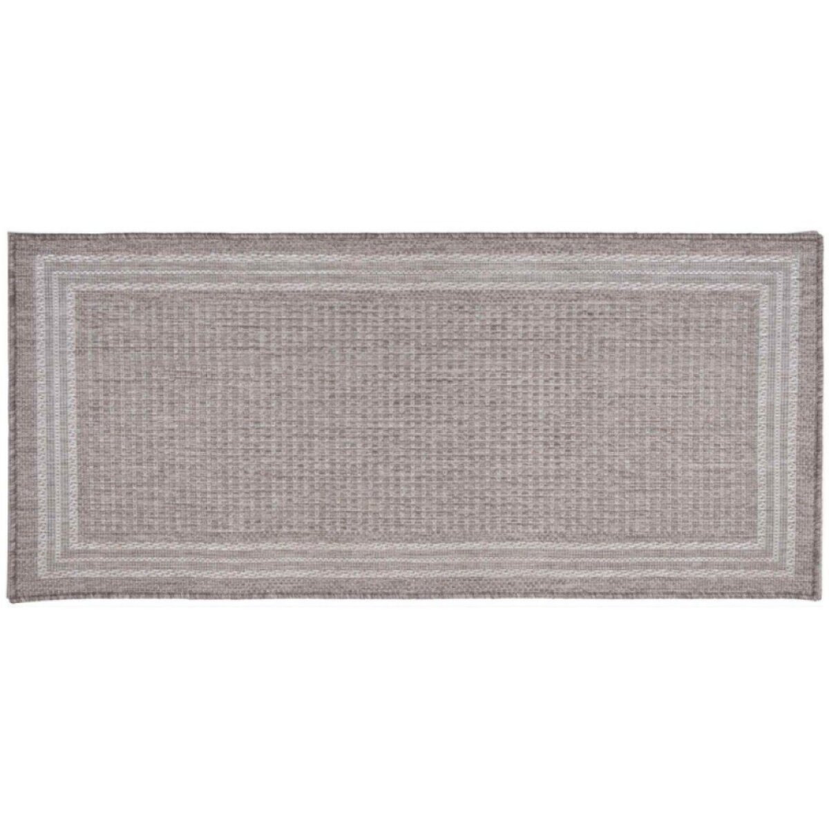 Venkovní vzorovaný koberec - běhoun EXPRESS FRAME šedá 60x100 cm Multidecor