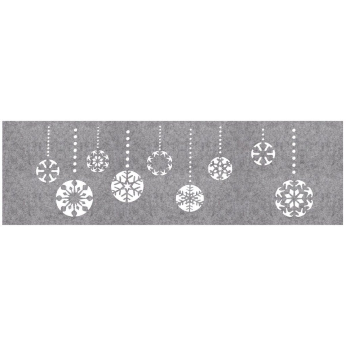 Vánoční běhoun na stůl CHRISTMAS I. šedá 30x100 cm