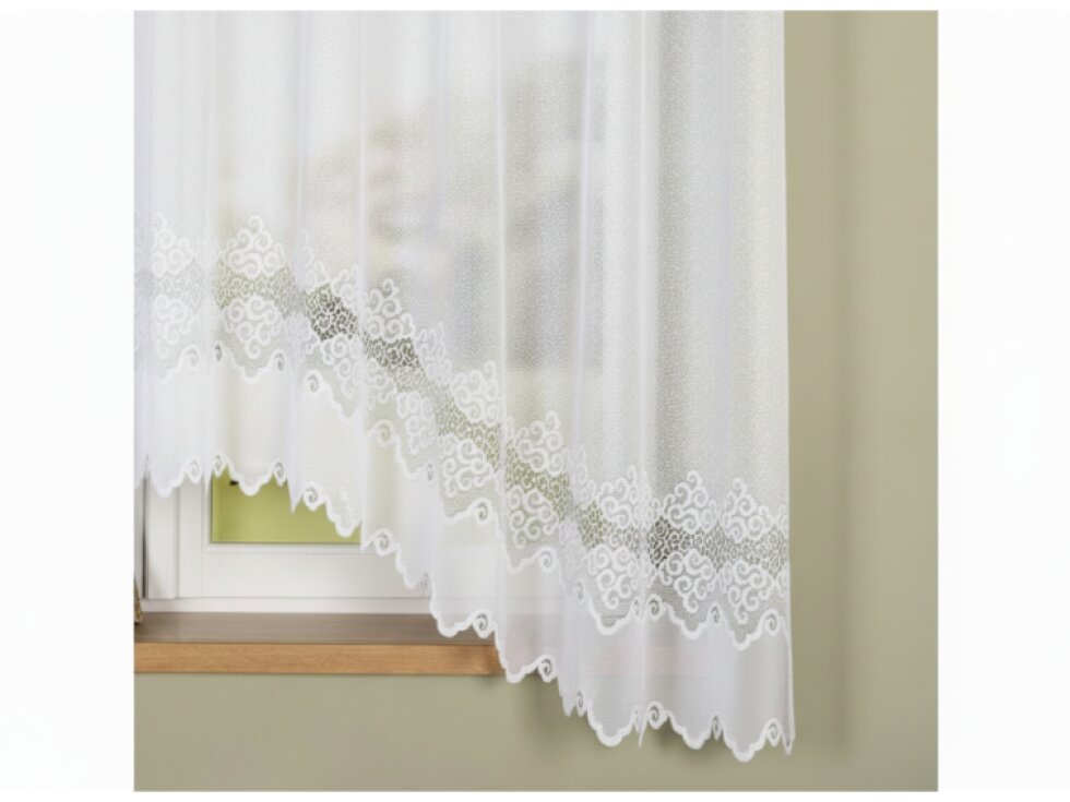 Dekorační oblouková dlouhá záclona na žabky MODESTA 180 bílá 300x180 cm MyBestHome