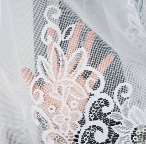 Dekorační oblouková krátká záclona na žabky BERENIKA 140 bílá 300x140 cm MyBestHome