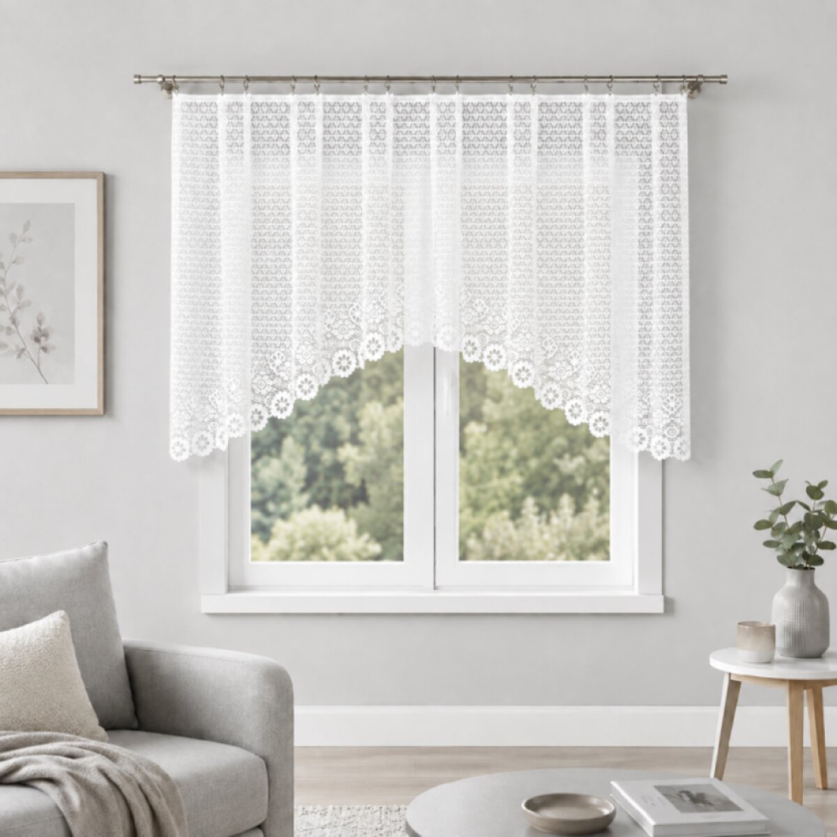 Dekorační krátká žakárová záclona na žabky FAUSTYNA 250x120 cm MyBestHome