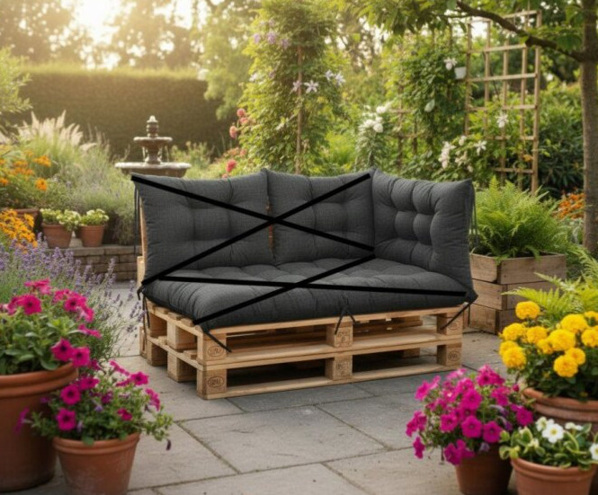 Paletová boční opěrka STEFANO 80x40 cm color 02A antracit MyBestHome