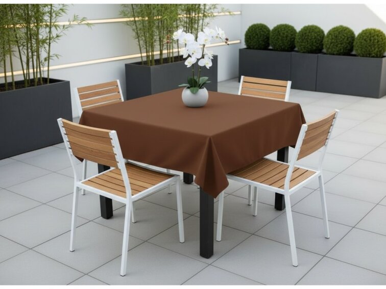 Venkovní čtvercový ubrus TERRA color 22 hnědá, různé rozměry Mybesthome