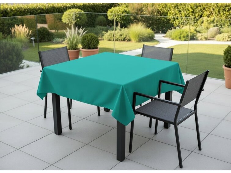 Venkovní čtvercový ubrus TERRA color 51 tyrkysová, různé rozměry Mybesthome