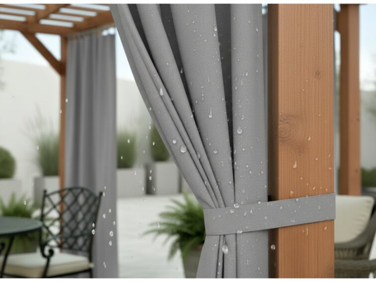 Venkovní zahradní závěs s kroužky MONTANA color 23 šedá, různé rozměry MyBestHome