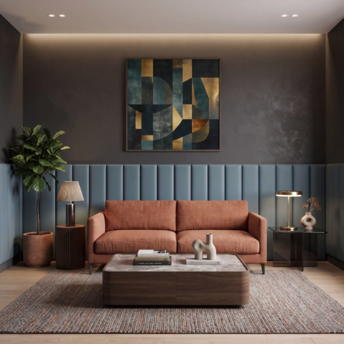 Čalouněný nástěnný panel různé rozměry x šířka 20 cm mořská zelená obdélník MyBestHome