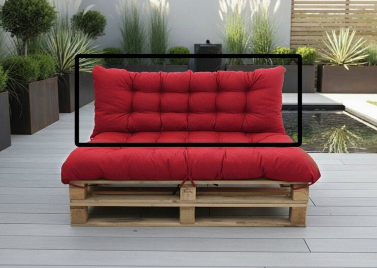 Paletová prošívaná opěrka DARIO 120x40 cm color 11 červená MyBestHome