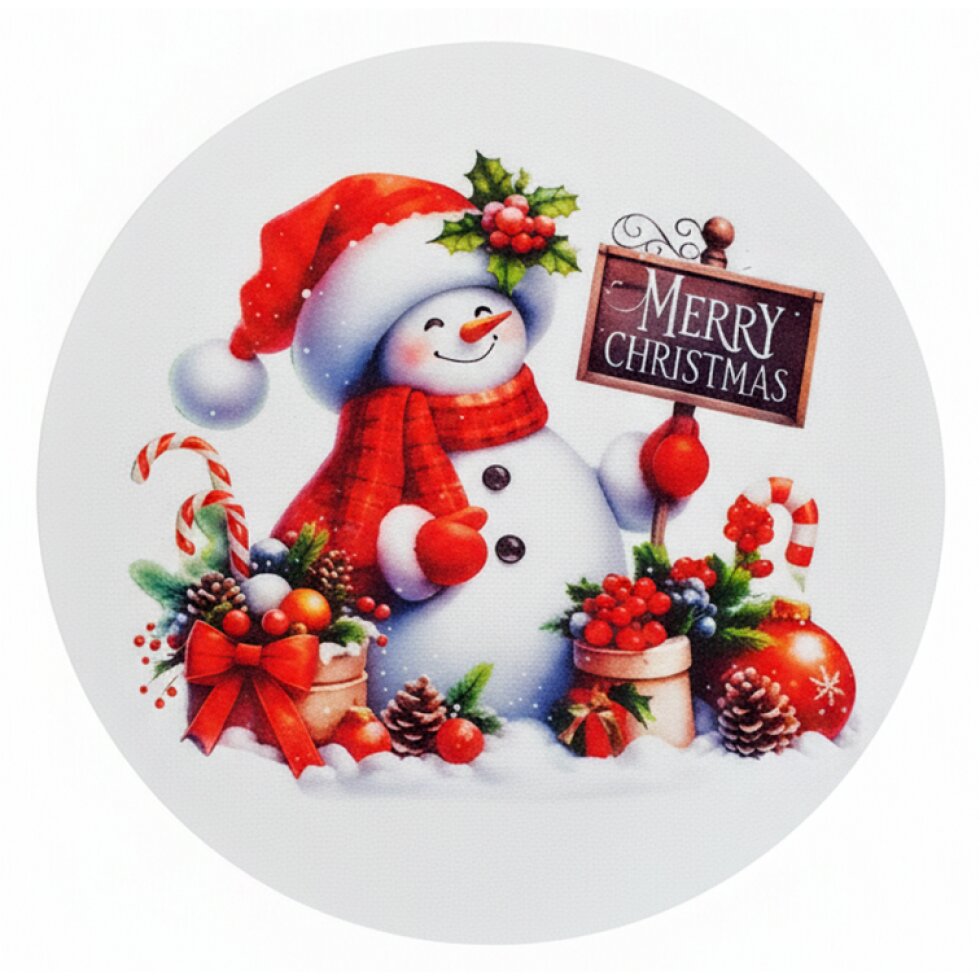 Vánoční dekorační ubrousek MERRY CHRISTMAS Ø 38 cm