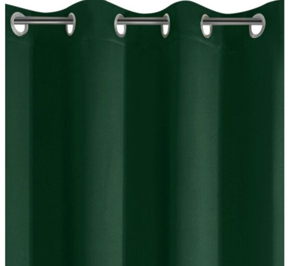 Dekorační závěs s kroužky "BLACKOUT" zatemňovací SYDNEY 140x270 cm, zelená, (cena za 1 kus) MyBestHome