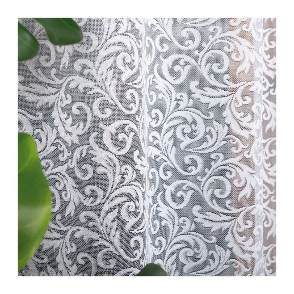Dekorační žakárová dlouhá záclona na žabky KATARZYNA 140x250 cm (cena za 1 kus) MyBestHome
