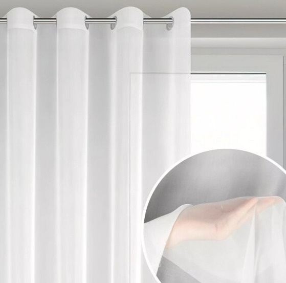 Dekorační dlouhá voálová záclona s kroužky EDEN bílá 500x250 cm MyBestHome