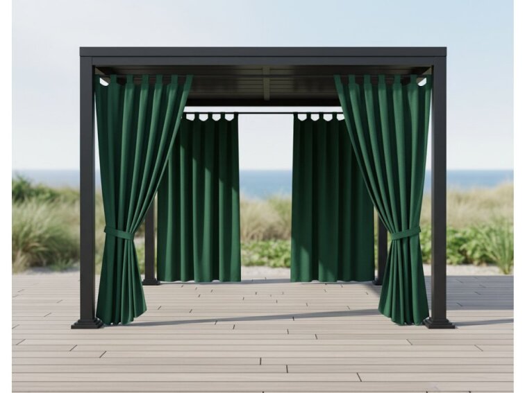 Venkovní zahradní závěs s poutky PORTO zelená 08 různé rozměry Mybesthome