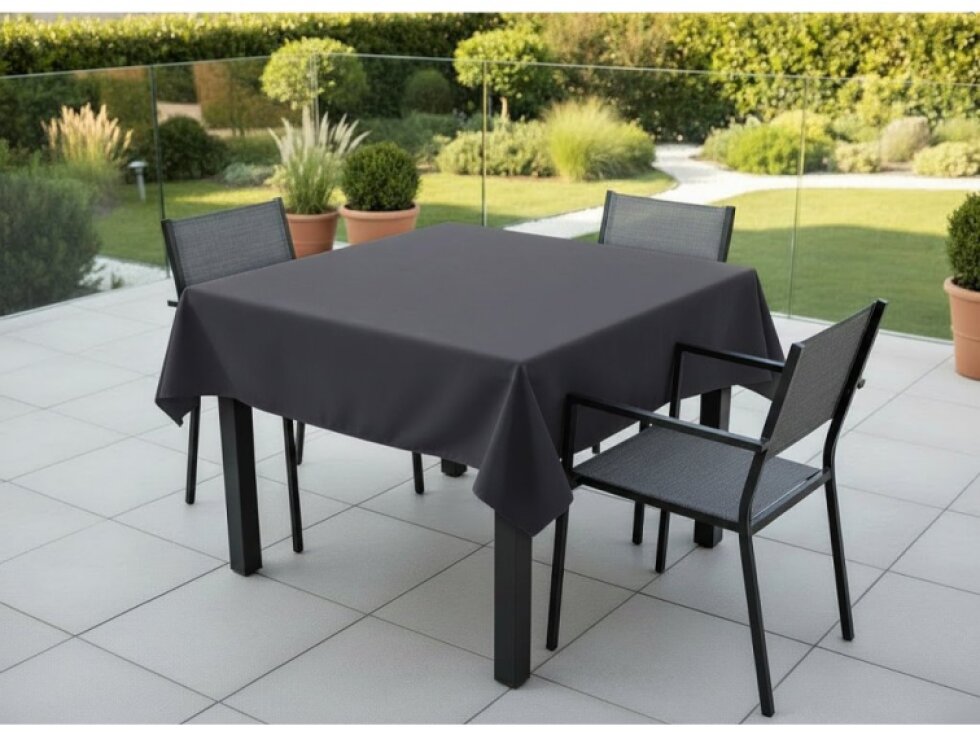 Venkovní čtvercový ubrus TERRA color 02 antracit, různé rozměry Mybesthome