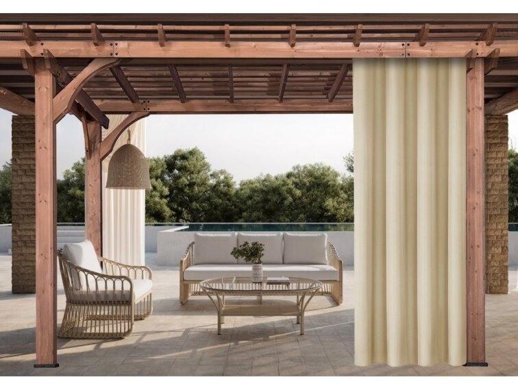 Venkovní zahradní závěs s tunýlkem JAMAICA color 17 světle béžová, různé rozměry MyBestHome