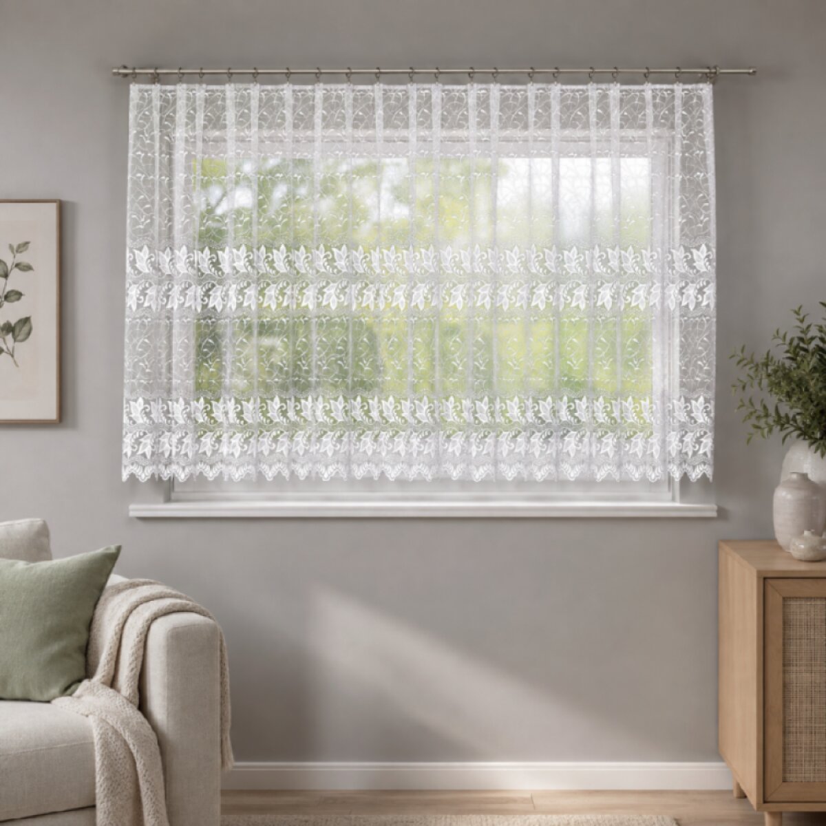 Dekorační krátká záclona na žabky TEOFILA 300x150 cm MyBestHome