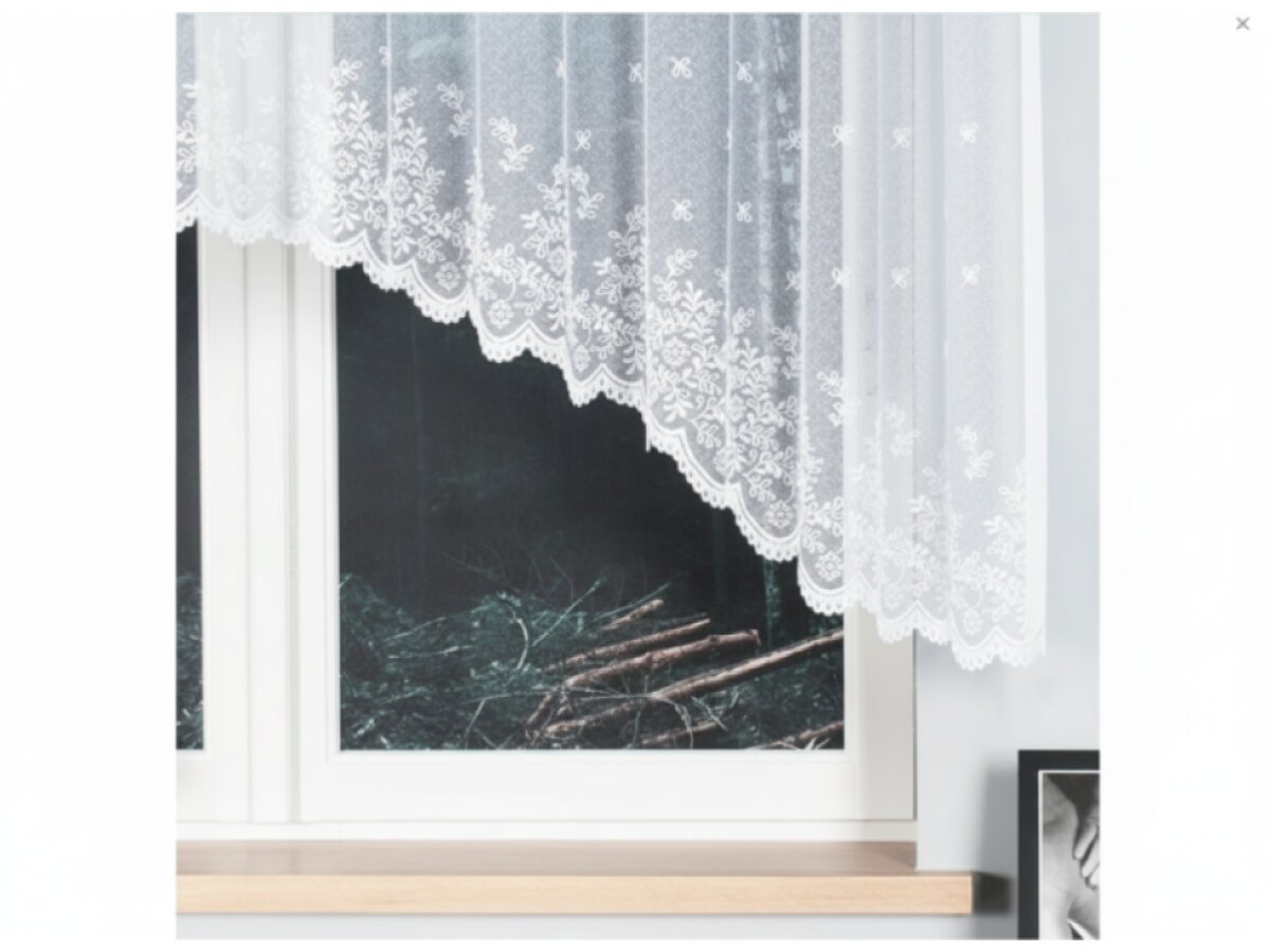 Dekorační oblouková krátká záclona na žabky KAROLINA bílá 300x130 cm MyBestHome