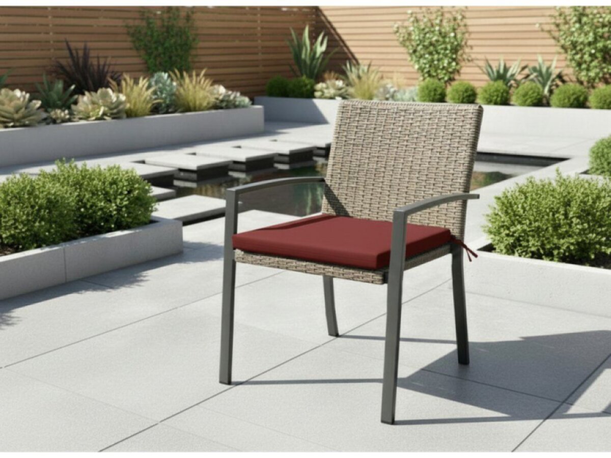 Zahradní podsedák na židli GARDEN color 12 vínová 40x40x4 cm Mybesthome