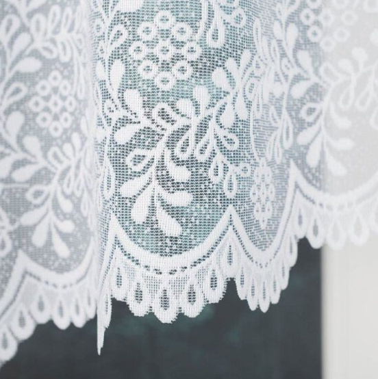 Dekorační oblouková krátká záclona na žabky KAROLINA 120 bílá 300x120 cm MyBestHome