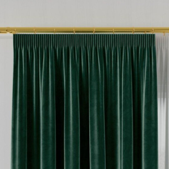 Dekorační závěs s řasící páskou VALMONT 140 cm x 250 nebo 260 cm color 012 smaragdová (cena za 1 kus) MyBestHome