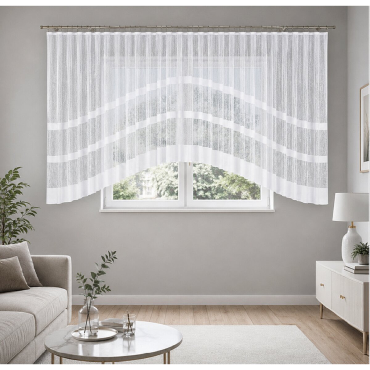 Dekorační krátká vzorovaná záclona na žabky WIKTORIA 500x160 cm MyBestHome