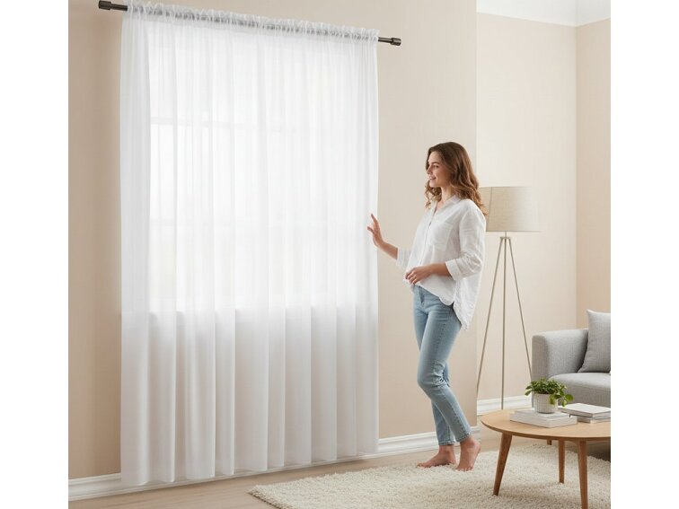 Dekorační voálová záclona s řasící páskou JULIA bílá 200x250 cm MyBestHome