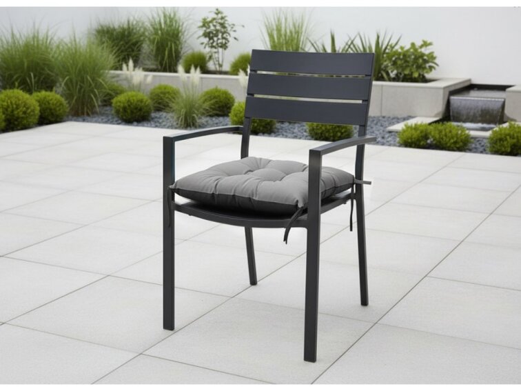 Zahradní prošívaný podsedák na židli JACOB color 23 šedá 45x45 cm Mybesthome