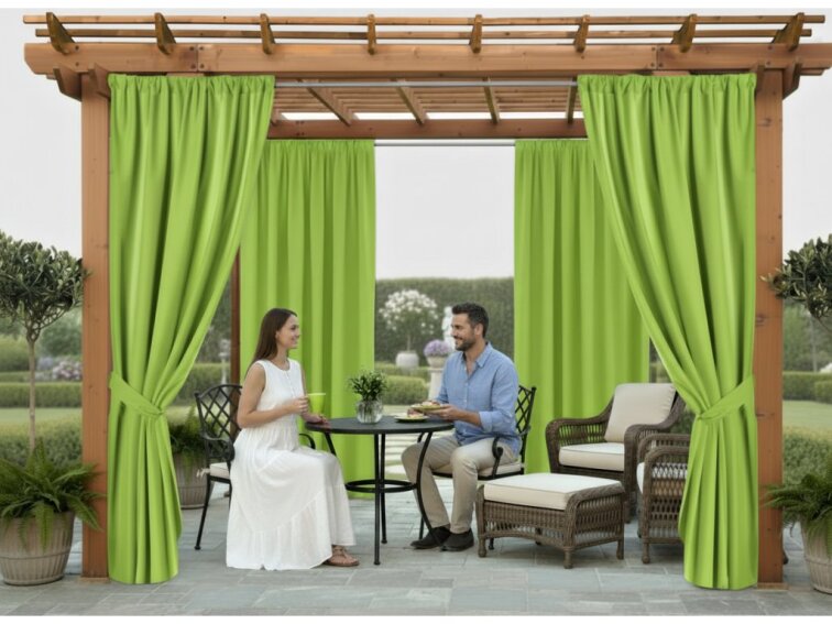 Venkovní zahradní závěs s tunýlkem JAMAICA color 19 limonka, různé rozměry MyBestHome