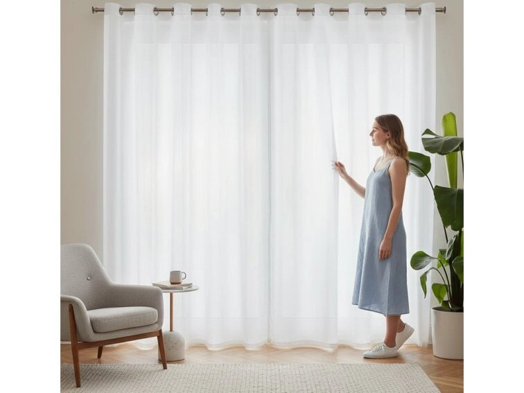 Dekorační dlouhá voálová záclona s kroužky BIANCA 300x250 cm bílá MyBestHome