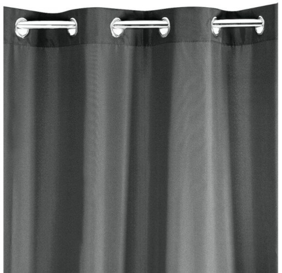 Dekorační dlouhý jednobarevný závěs s kroužky EASY TOP grafitová 1x140x250 cm (cena za 1 kus) MyBestHome