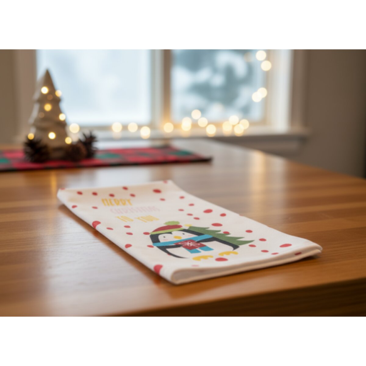 Vánoční utěrka SWEET CHRISTMAS, tučňák mikrovlákno 38x63 cm