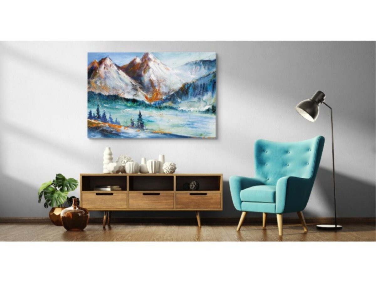 Plátno Malovaná Horská Krajina II. 100x70 cm