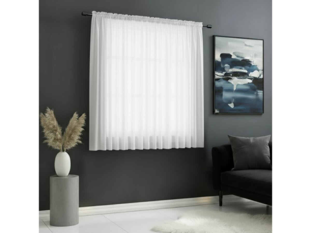 Dekorační krátká voálová záclona s řasící páskou JULIA bílá 300x160 cm MyBestHome